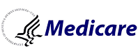 Medicare logo and icon in dark blue text.