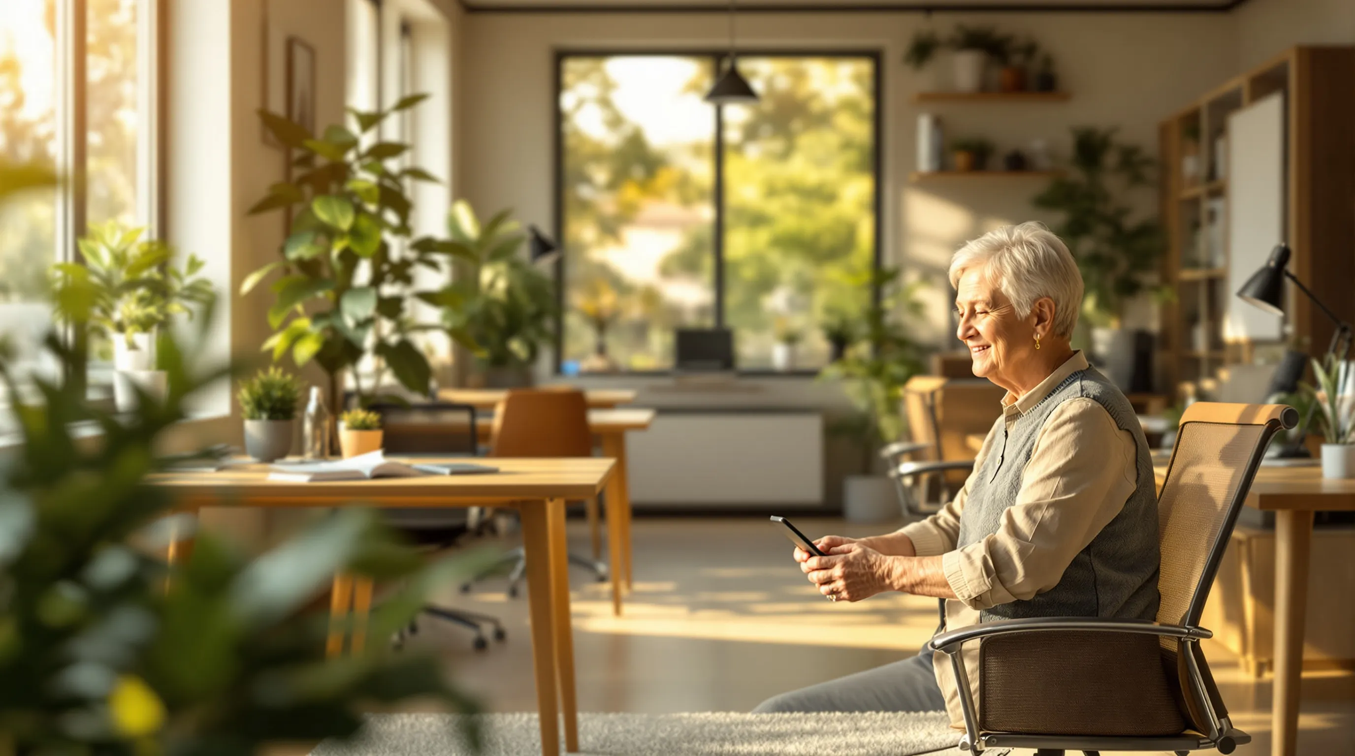 Older couple reviewing Medicare Savings Program paperwork at their kitchen table